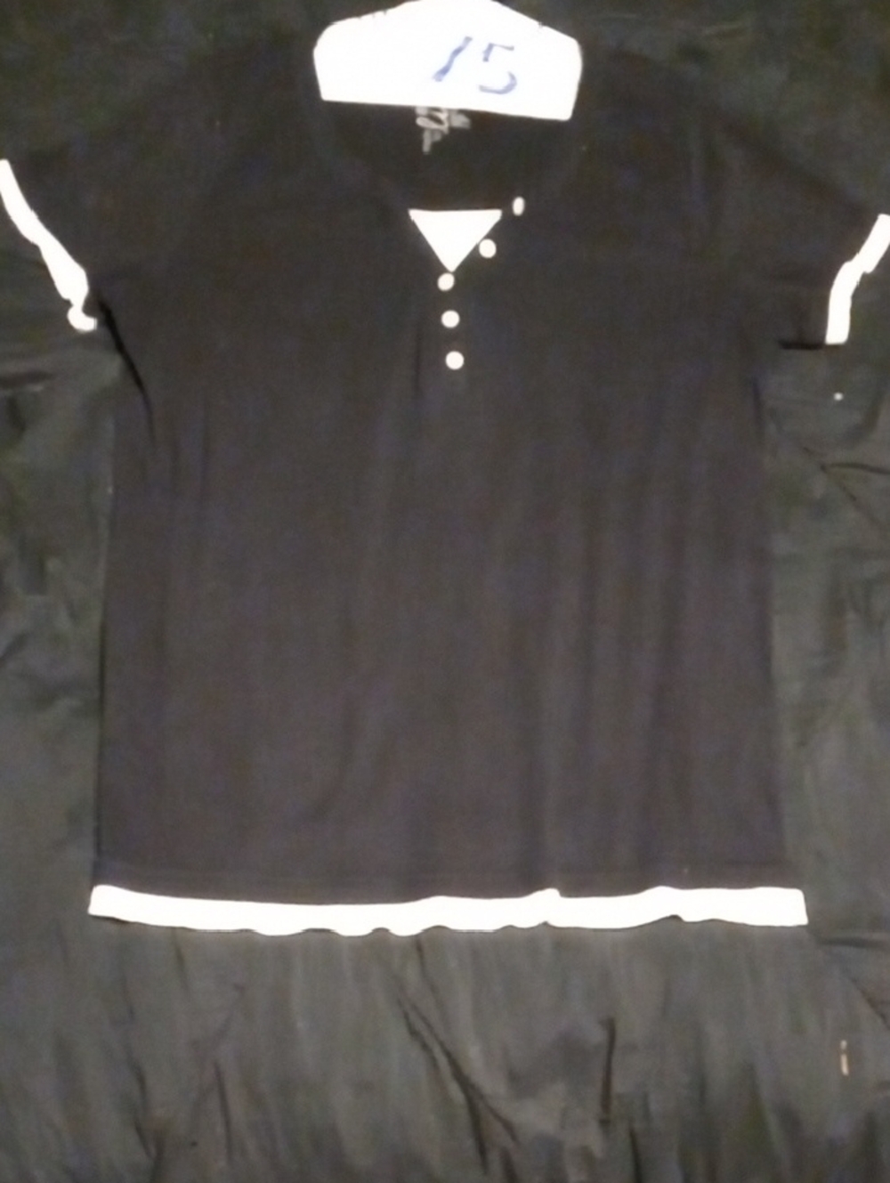 Elle Black Tee with White Script Logo